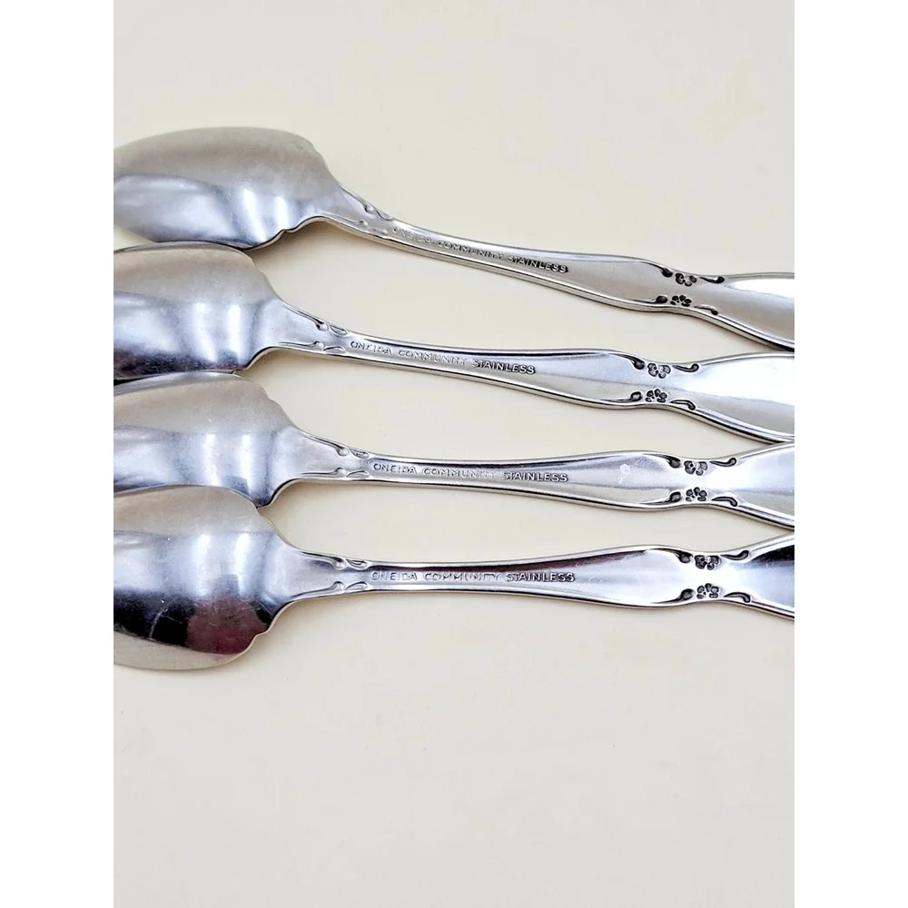 Oneida Chatelaine Fruit Spoons Grapefruit Stainless Steel Set of 4